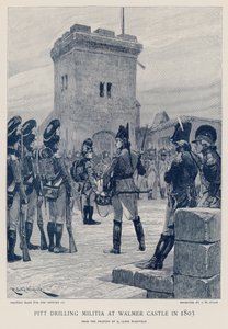 Pitt Drilling Militia at Walmer Castle in 1803