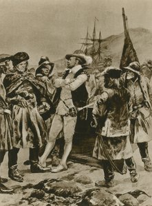 Sir Humphrey Gilbert Claims Newfoundland for England by Richard Caton Woodville junior