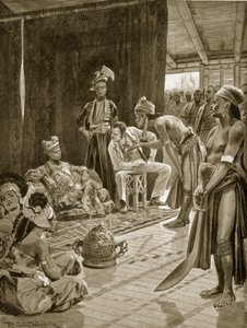 Sir James Brooke in Borneo, 1842, illustration from 