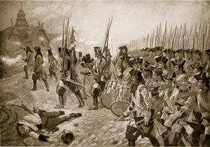 The Battle of Blenheim: Storming the village, illustration from 