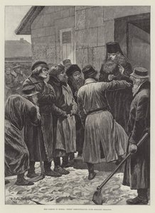The Famine in Russia, Priest Remonstrating with Enraged Peasants
