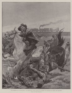 The Hemming-In of the Boers, an Armoured Train foiling an Attempt of Burghers to cross the Railway by Richard Caton Woodville junior