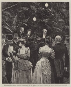 The International Health Exhibition, Evening Fete for the Benefit of the London Hospitals, the Princess of Wales Selling Flowers by Richard Caton Woodville junior