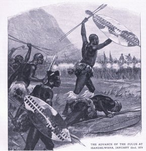 The advance of the Zulus at Isandhlwana 22 January 1879 by Richard Caton Woodville junior