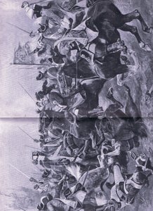The cavalry conflict at the Battle of Ramilles, 3rd May 1706 by Richard Caton Woodville junior