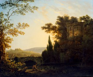 Classical Landscape with a Temple