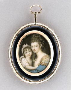 Portrait of a Mother and Daughter, c.1765-70 by Richard Cosway