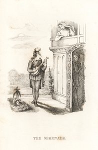 The Skeleton of Death and a Minstrel (engraving) by Richard Dagley