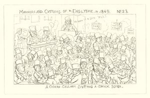 A Cider Cellar during a Comic Song (1849) by Richard Doyle
