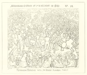 Kensington Gardens with the band playing (1849) by Richard Doyle