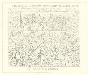The prospect of an Election (1849) by Richard Doyle