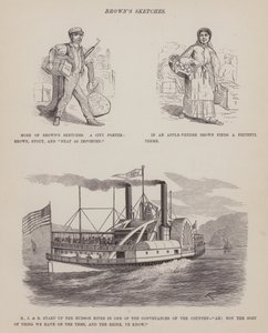 Page from The American Tour of Messrs Brown, Jones and Robinson by Richard Doyle