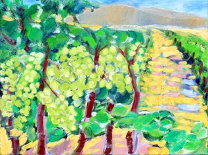 Chardonnay Grapes, Napa, 2019 by Richard Fox