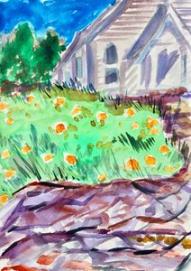 Church on a Hill, Tiburon, 2017
