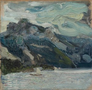 Lake Traun with Mountain Sleeping Greek, 1907 by Richard Gerstl