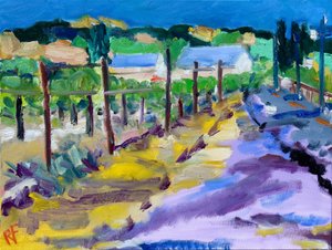 Vineyard Outside Santa Rosa by Richard H. Fox