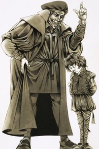 Unidentified Boy Being Told Off by Man