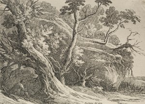 Specimens of Polyautography: Man Seated under an Oak