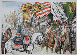 In the jubilation of victory, Hohenfriedberg, 4th June 1745 by Richard Knoetel