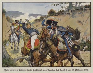Heroic death of Prince Louis Ferdinand of Prussia at the Battle of Saalfeld