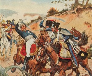 Heroic Death of Prince Louis Ferdinand of Prussia Near Saalfeld by Richard Knotel