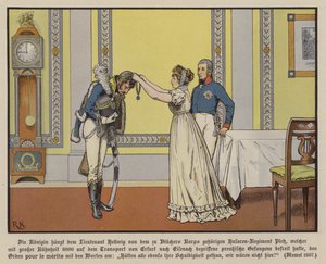 Queen Louise of Prussia Awarding Lieutenant Hellwig the Order Pour la Merite, Memel
