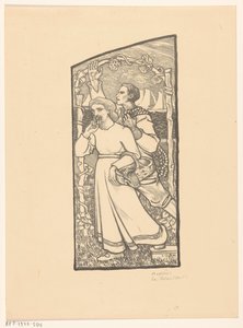 Girl with a Basket and Boy with a Rope