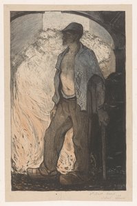 Worker by a Fire by Richard Nicolaüs Roland Holst