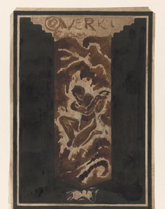 First Design for the Book Cover for Over Kunst, II, by R.N. Roland Holst