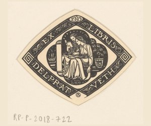 Ex Libris of Delprat-Veth by Richard Nicolaüs Roland Holst