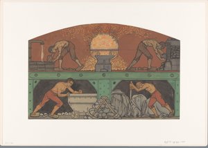 Design for Painting in the Beurs van Berlage: The Industry by Richard Nicolaüs Roland Holst