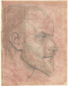 Portrait of Jac. Jongert, in Profile by Richard Nicolaüs Roland Holst