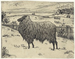 Sheep in a Coastal Landscape