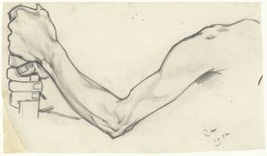 Study of a Left Arm Holding a Stick by Richard Nicolaüs Roland Holst
