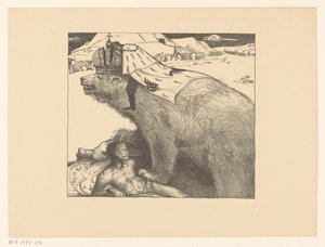 Tsar Nicholas II of Russia on the Russian Bear by Richard Nicolaüs Roland Holst