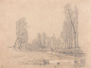 A Wooded Stream and a Farmhouse in Normandy
