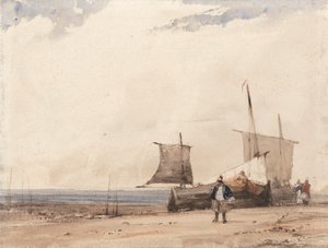 Beach Scene by Richard Parkes Bonington