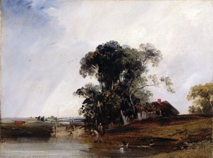 Landscape with a Pond by Richard Parkes Bonington