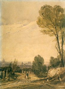 Paris seen from the Pere Lachaise cemetery by Richard Parkes Bonington