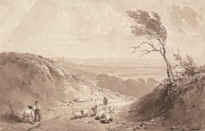 Road Workers, Near Lillebonne by Richard Parkes Bonington