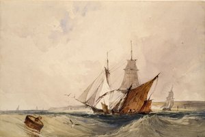 Shipping off the Kent Coast by Richard Parkes Bonington