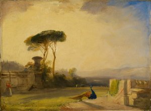 View on the Grounds of a Villa Near Florence, 1826 by Richard Parkes Bonington