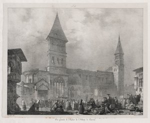 Picturesque and Romantic Voyages in Old France, Franche-Comté: Church of the Abbey of Tournus by Richard Parkes Bonington