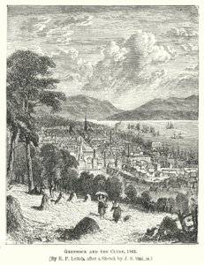 Greenock and the Clyde by Richard Principal (after) Leitch