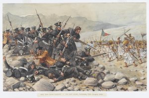 The last stand of the 44th East Essex Regiment at Gandamuk by Richard Simkin