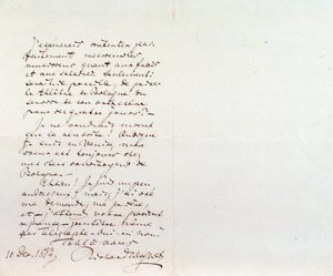 Handwritten letter of Richard Wagner to Luigi Mancinelli, December 10th by Richard Wagner