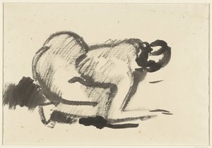 Crouching Naked Woman