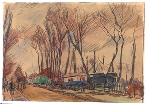 Road in the Rain - Amersfoort by Rik Wouters