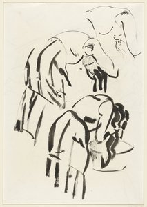 Sketches of a Woman Washing Her Hair by Rik Wouters
