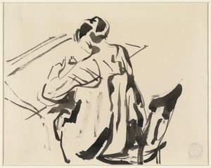 Writing Woman, Seen from the Back by Rik Wouters